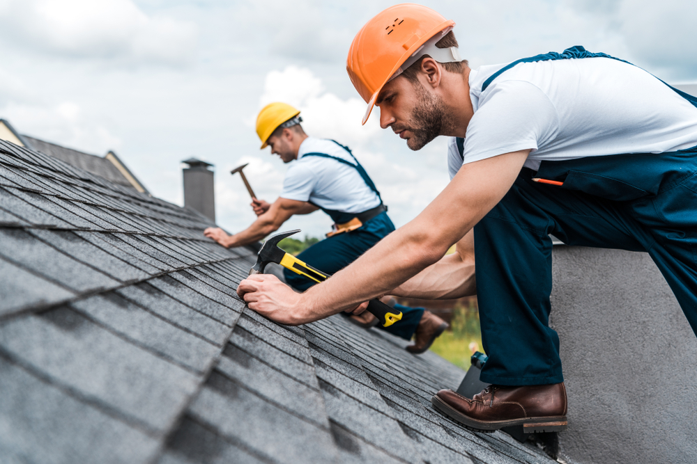 roofing services repairmen 
